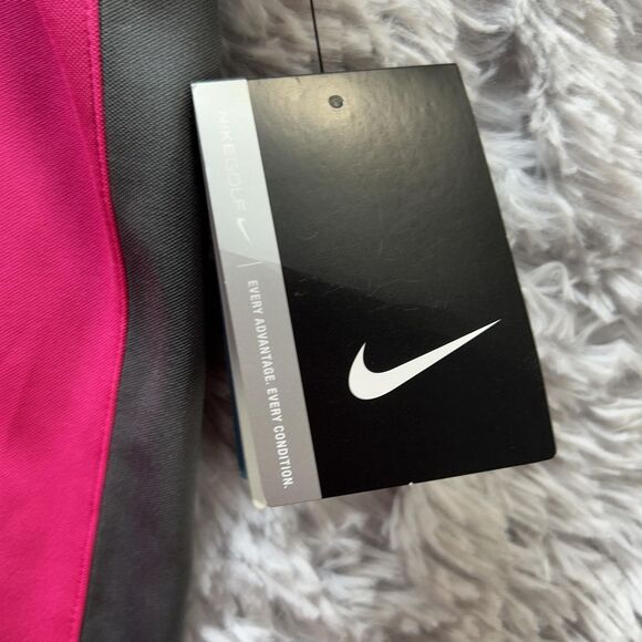 Nike Golf Polo Shirt Mens 3XL Soccer GOL Logo Pink Gray Dri-FIT 746101-616 - Picture 7 of 11